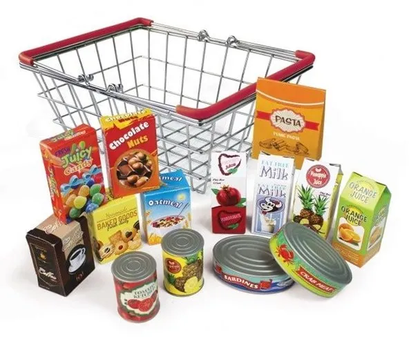 imagetoys Magni - Ostoskori, jossa on ruokatarvikkeita