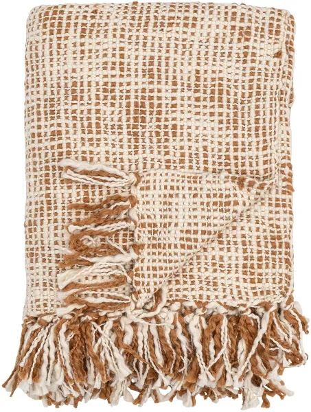 BLOOMINGVILLE Giulia Plaid, Luonnollinen, Puuvilla L: 125cm, P: 150cm